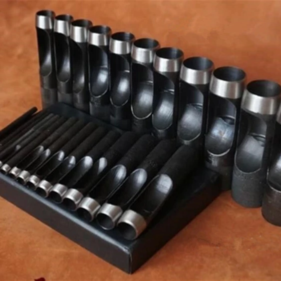 Дырокол для кожи 1 мм-50 мм, набор дыроколов для кожевенного ремесла, дырокол для ремня, инструменты для одежды, холст, кожи