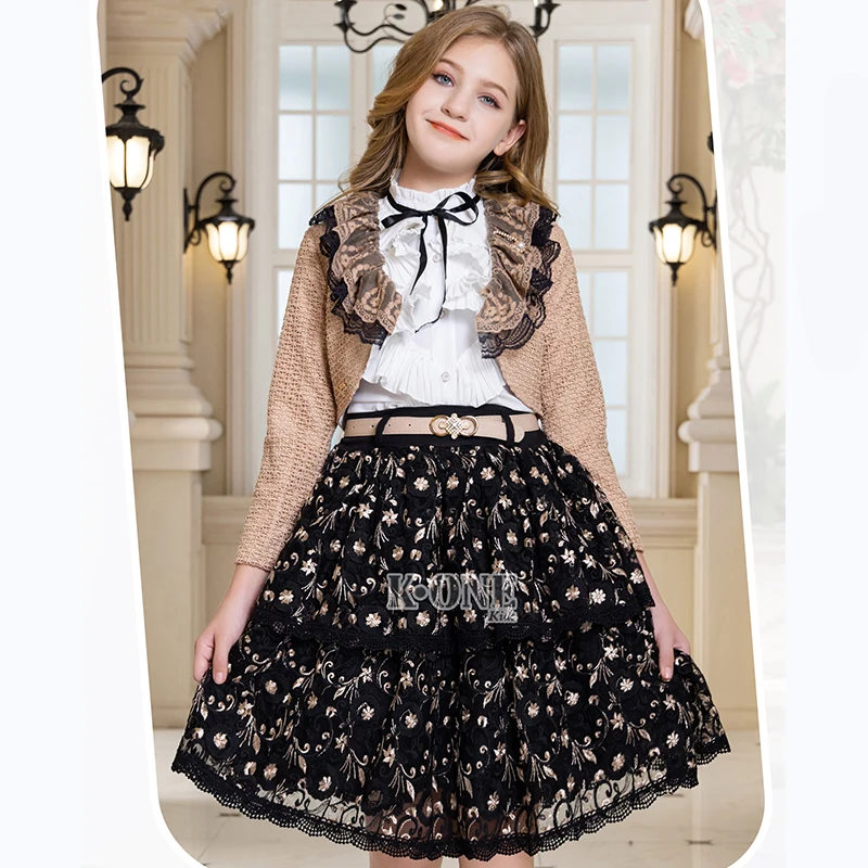 Premium Materials two pieces girl casual princess dress birthday party fashion princess dress for girl 2-5 year old