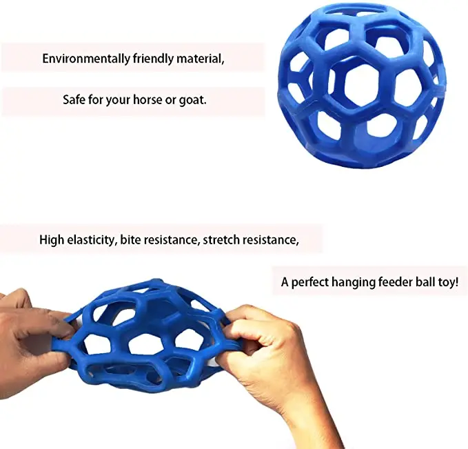 Horse Ball Toy Horse Treat Ball Hay Feeder Toy Hanging Feeding Toy for Horse Goat Sheep Relieve Stress and Boredom