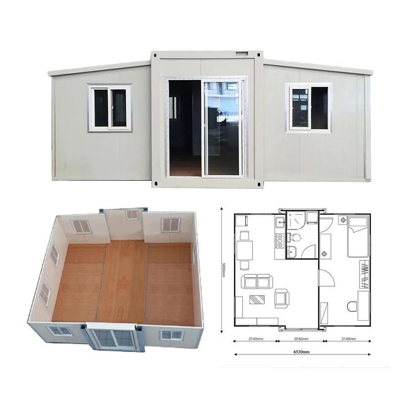 Luxury Custom Modular Homes Extendable House 3 Bedrooms and Living Room Customized