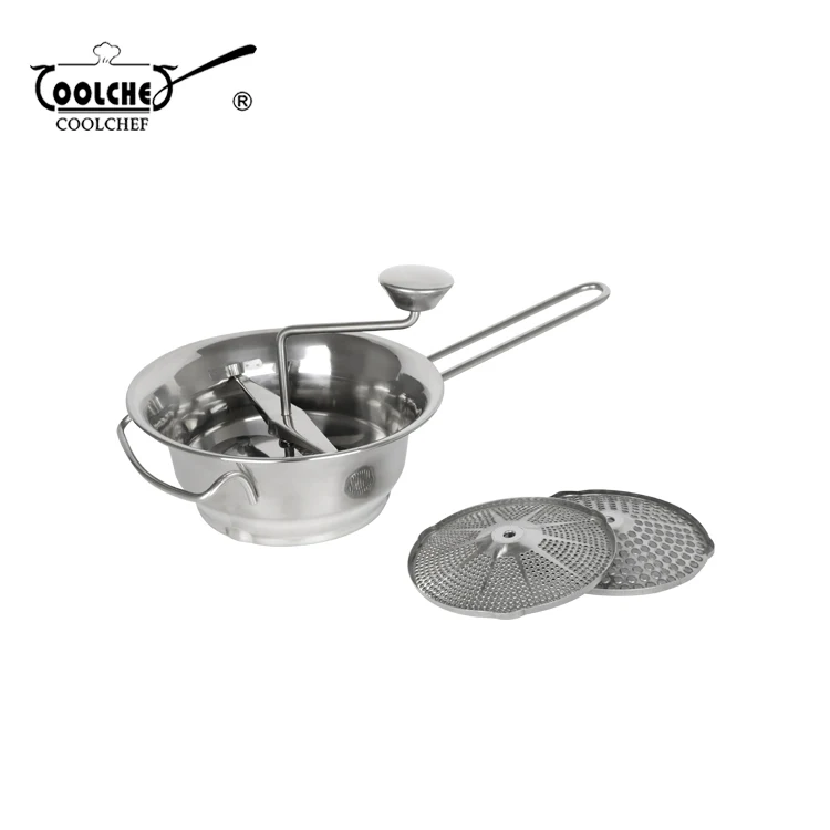 Rotary Food Mill Stainless Steel Food Mill With 3 Discs