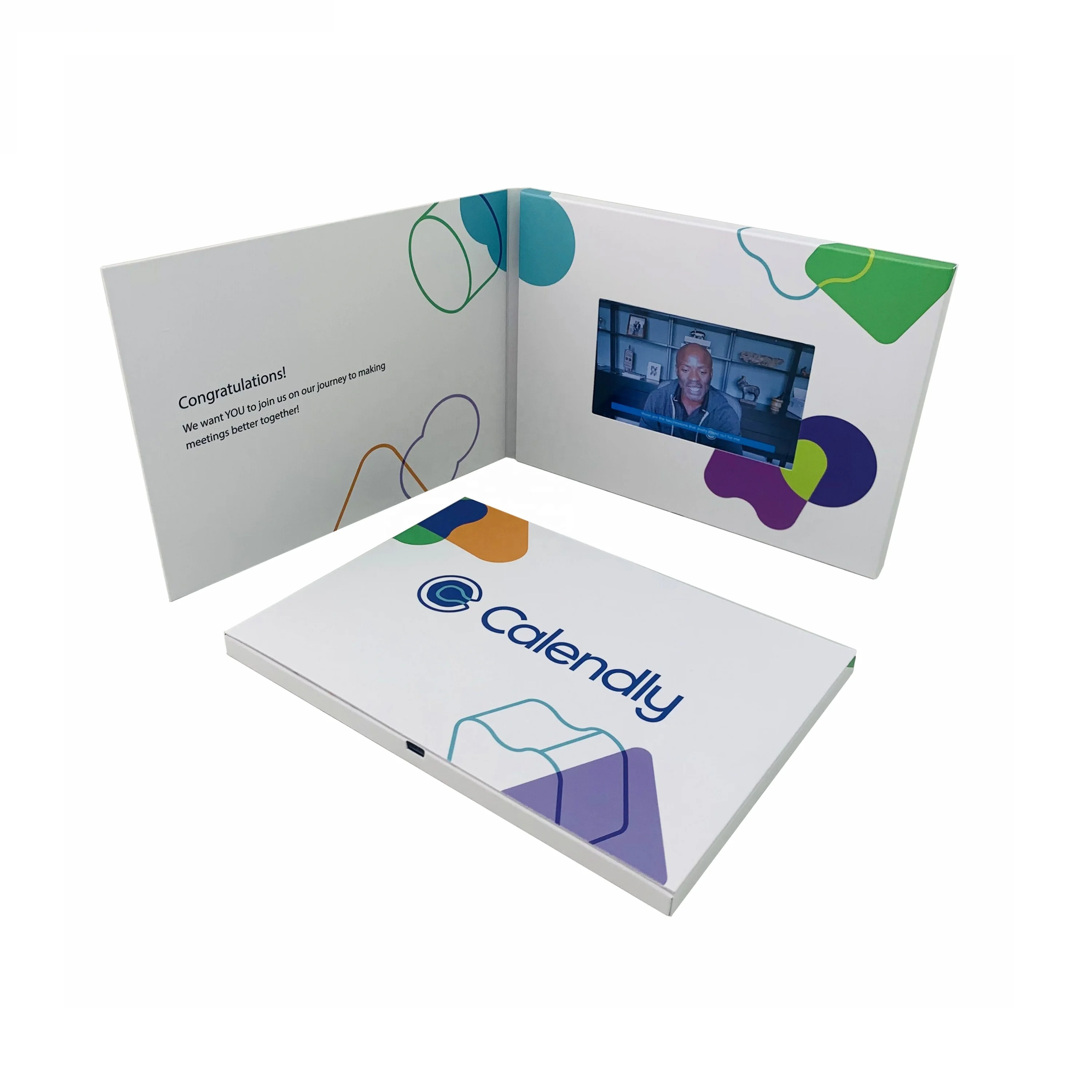 Hot Usb Digital Wedding Invitation 4.3 Inch A5 HD Lcd Mp4 Player Video Card Brochure