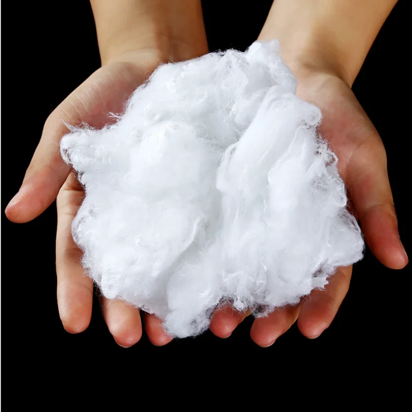 Hiqh Standard Fabric Textile Raw Material 2 Dimension Solid Non Siliconized Polyester Staple Fiber