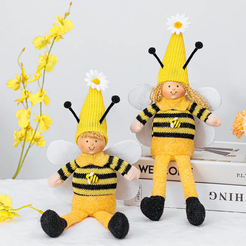 Bee Day dwarf doll long legs wings honey bee cute doll home decoration
