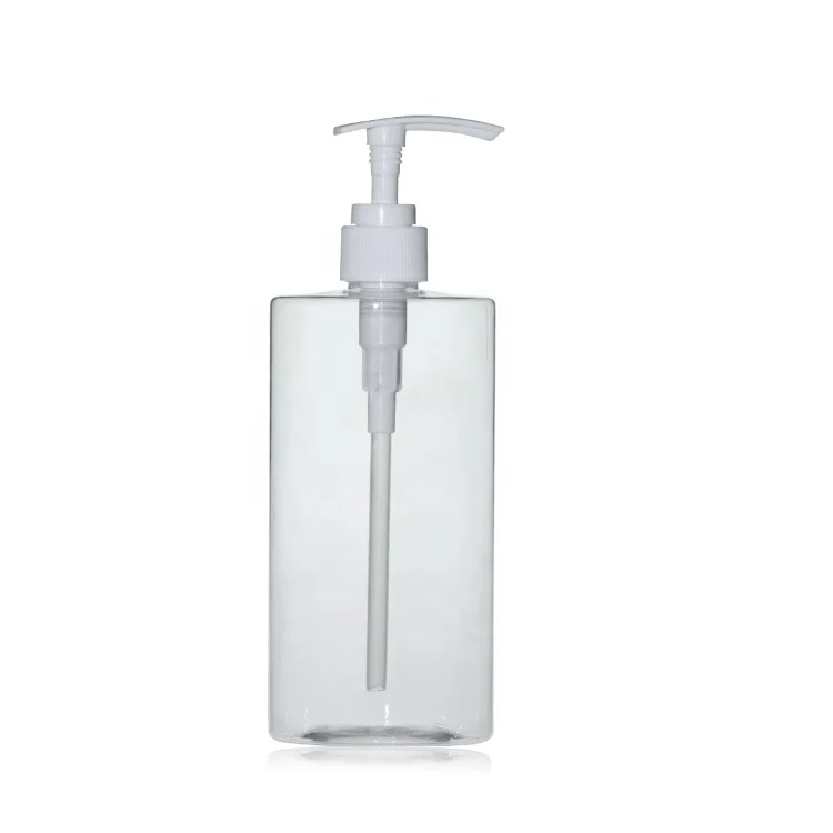 Shower Gel Container 500ml Hand Sanitizer Plastic Dispenser Bottles Shampoo Lotion Pump Bottle Transparent China PE Pet Round
