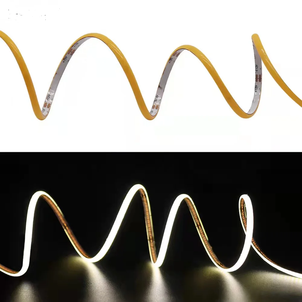 Narrow Width 3V 5V 12V 24V CRI90 White Color 3mm COB LED Strip