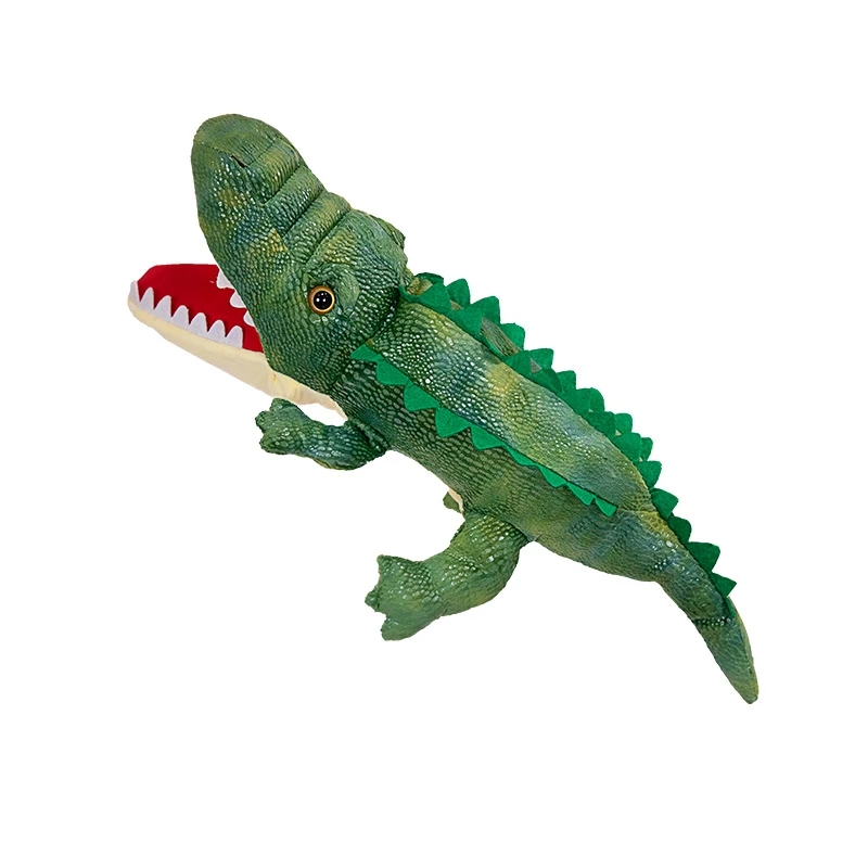 Crocodile Hand Puppet with Movable Mouth  Plush Stuffed Animal Puppet Early Learning Children Plush