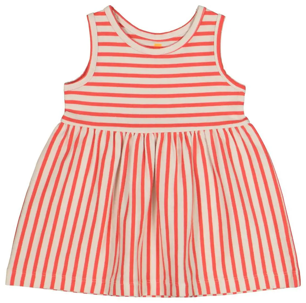 
Organic Red Stripe Baby Girls Clothes Girl Dress Sleeveless Summer Skirts 