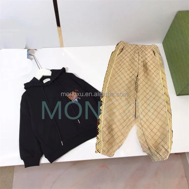 new product Designer Kids Clothes Famous Brand Luxury Boy And Girls Winter Outfits Zip Up 2 Piece Jogging Suit Tracksuit Sets