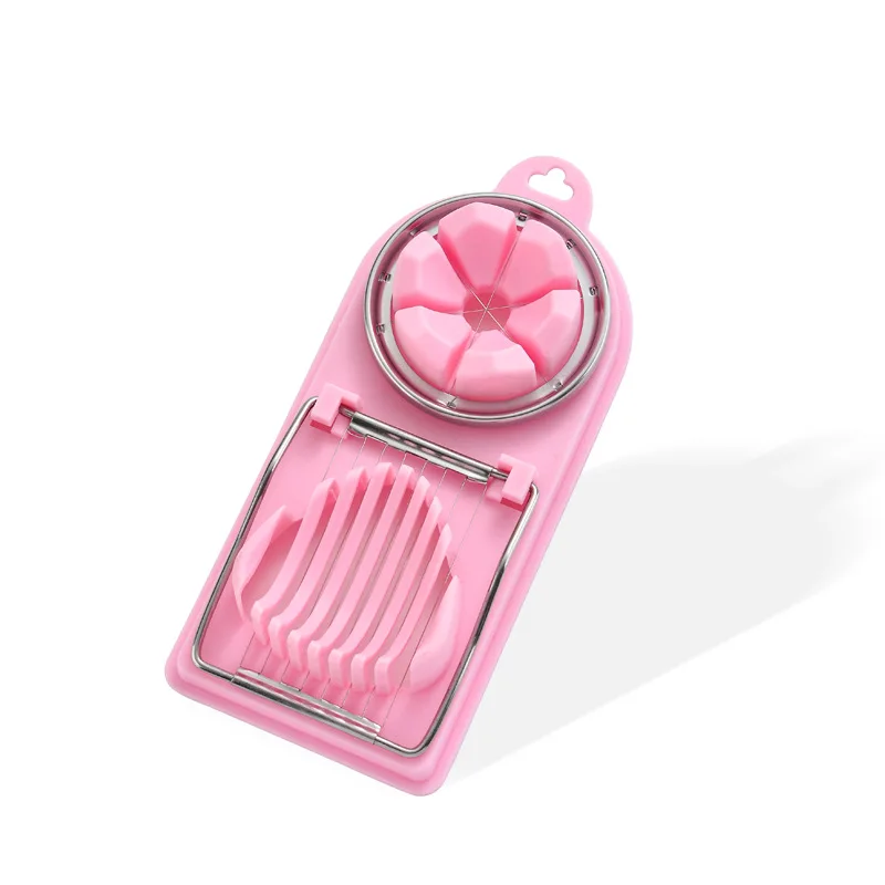 Egg Tools Multifunctional egg cutter Kitchen Eggs Salad tools Strawberry banana fruit Stainless steel Slicer for Kitchen Use