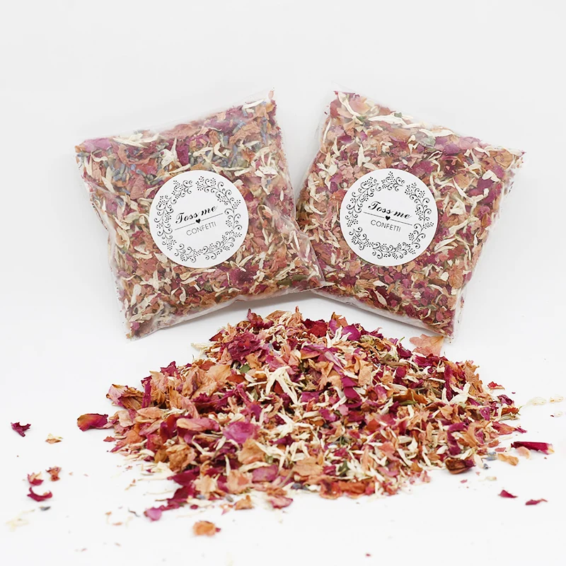 100% natural wedding confetti ELOMAN dried flower petals pop wedding and party decoration biodegradable rose petal confetti