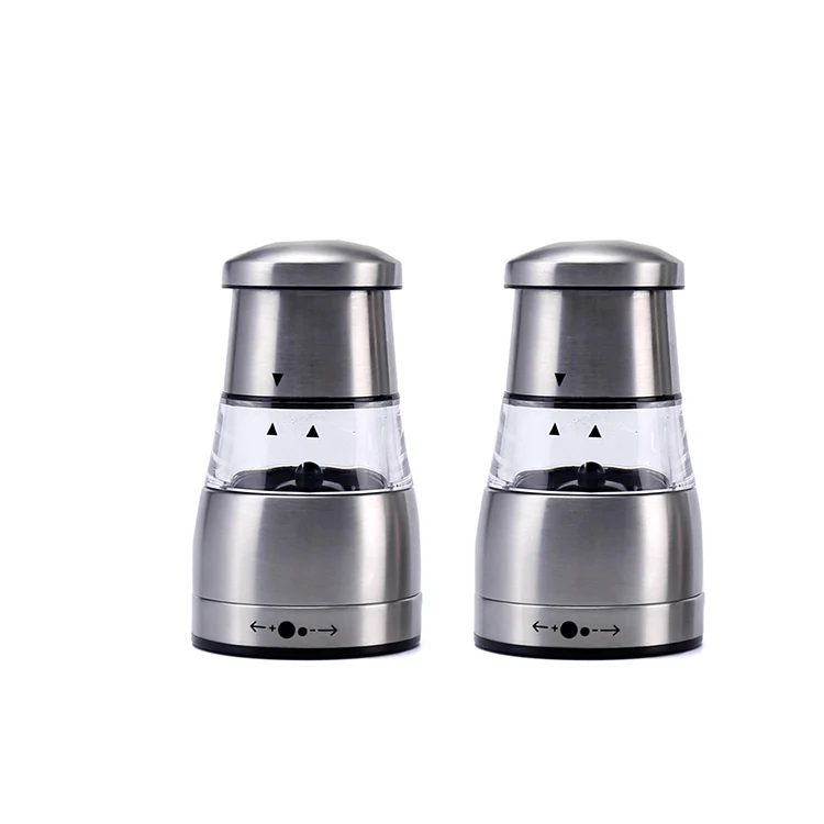 steel salt and pepper grinder set manual sliver grinders mill shaker mills