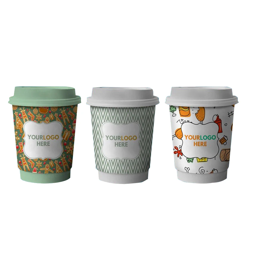 
personalized making corrugated biodegradable disposable cheap paper iced coffee cups with lids 6 oz 
