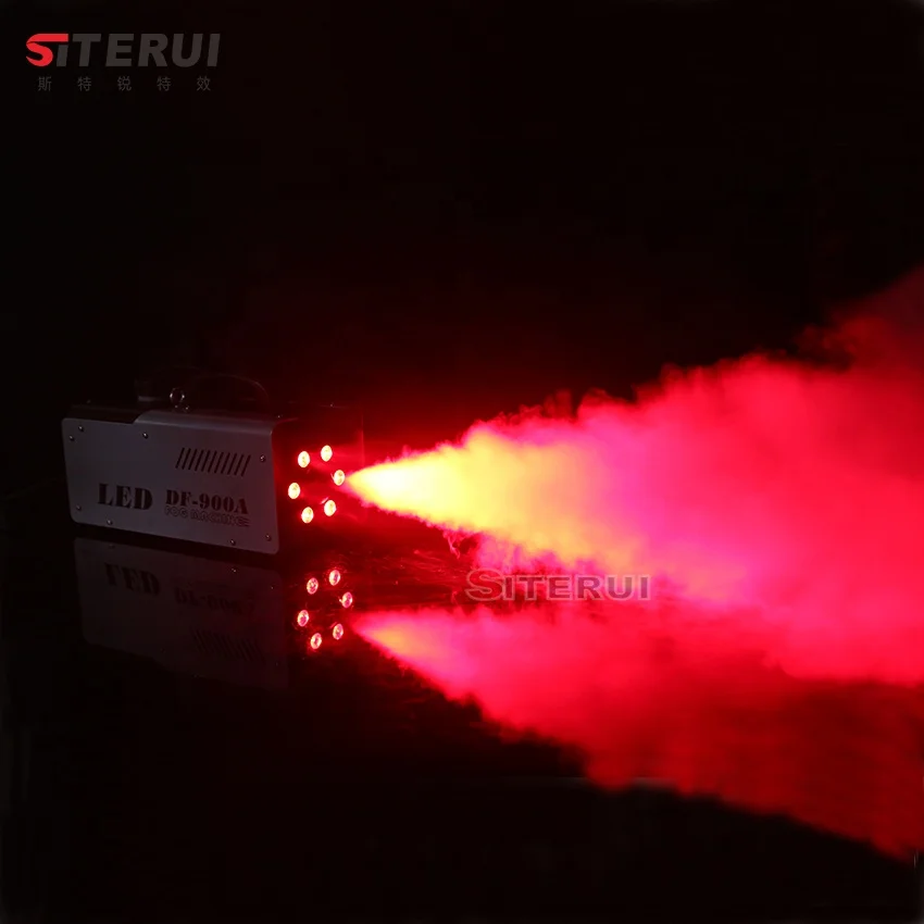  SITERUI сценический эффект 900 Вт RGB LED противотуманная машина Беспроводная Удаленная на водной основе дымовая для сценической вечеринки бар