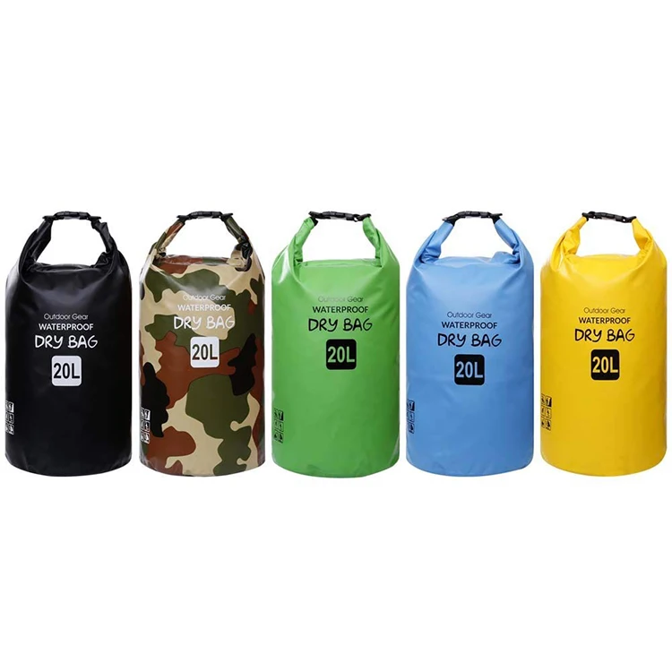 Stock Wholesale 2L 5L 10L 15L 20L 25L 30L PVC Waterproof Ocean Pack Wet Dry Bag