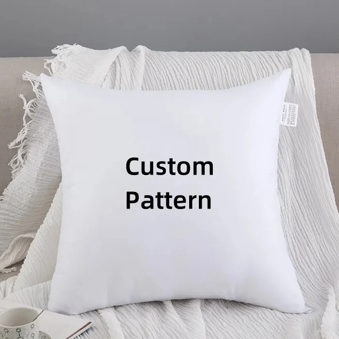 DIY Sublimation blank white pillow case soft polyester printed 40*40cm pillow case seat cushion pillow case cover