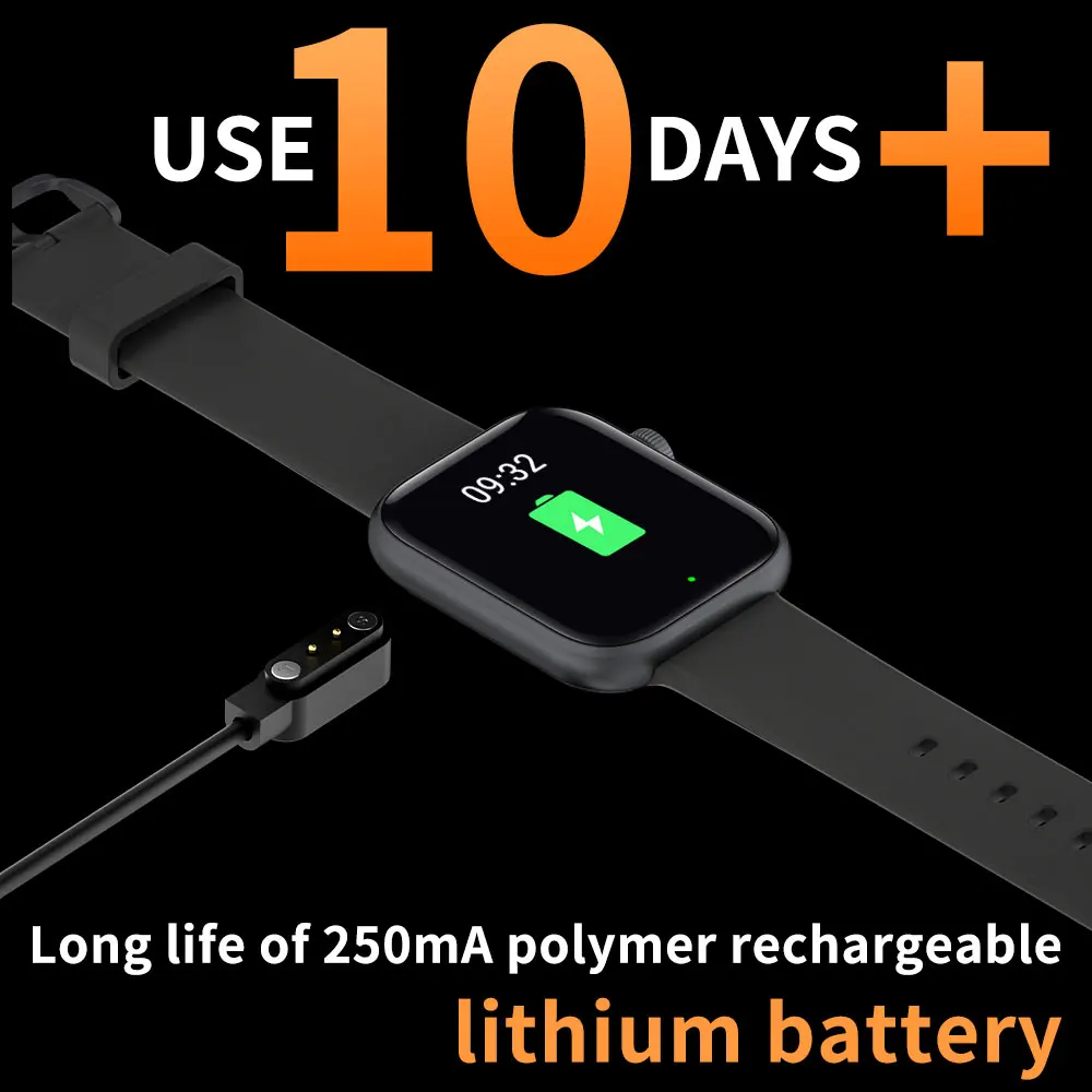 2022 Latest Wearable Square Classic BT Calling Waterproof Montre Inteligente Reloj Smart Watch For Men Women