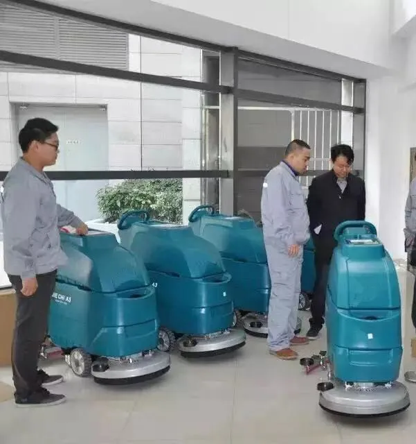 China Certificate China electrical ceramic auto scrubber with squeegee floor washing cleaning machine