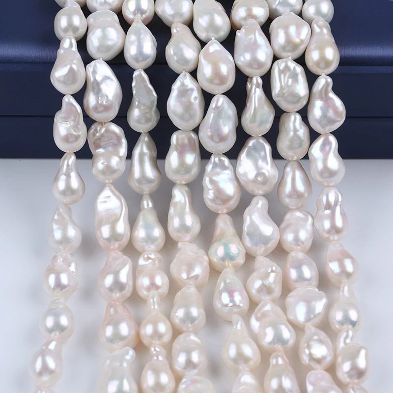 12-14mm AAA grade natural baroque loose white pearl beads