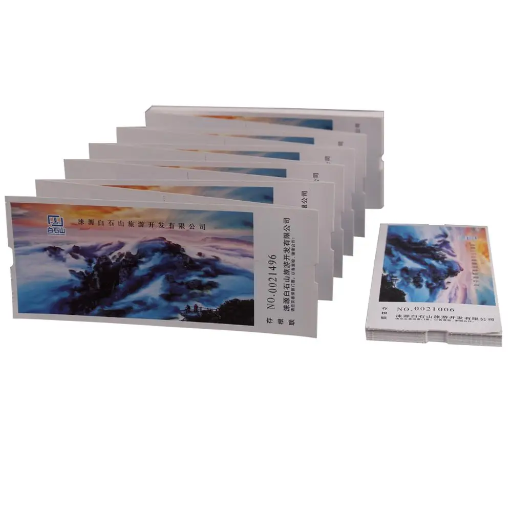 Индивидуальный билет с двойным рулоном или эмблемой музыкального гармонического концерта fanfold