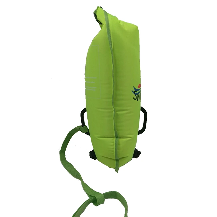 New Large Capacity 28L Amazon Hot Selling Brand Fluorescent Green Swimming Safety Buoy