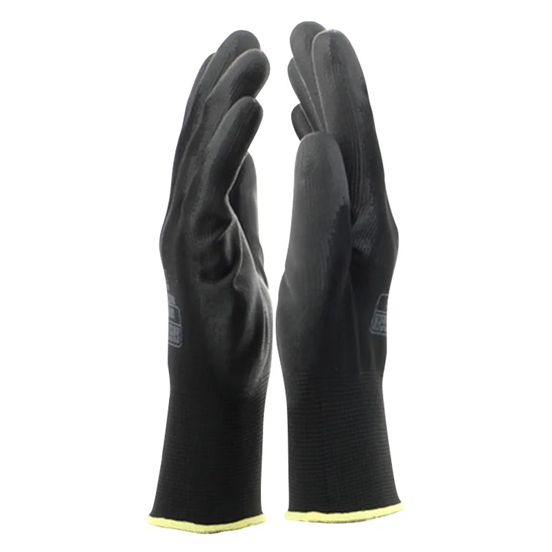 Safety working gloves Nitrile coated seamless knitted gloves polyurethane coated oil resistant Pu coated cut-proof gloves