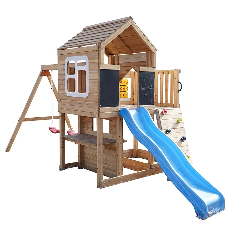 Children Toddler Backyard Home School Park Playground Commercial Wooden Play Slide Swing Set Kid Outdoor Playground