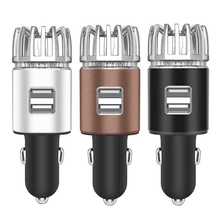 Оптовая продажа с фабрики 2021 автомобильное зарядное устройство Usb автомобильный очиститель воздуха разъемом портативный мини-очиститель для автомобиля ионизатор