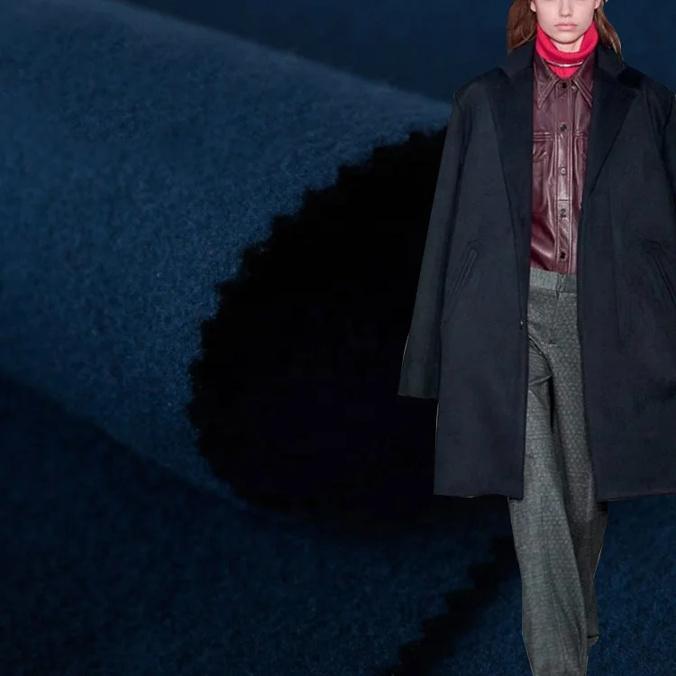 GRS certificated heavyweight classical style 100% regenerated polyester brushed cashmere suiting fabrics