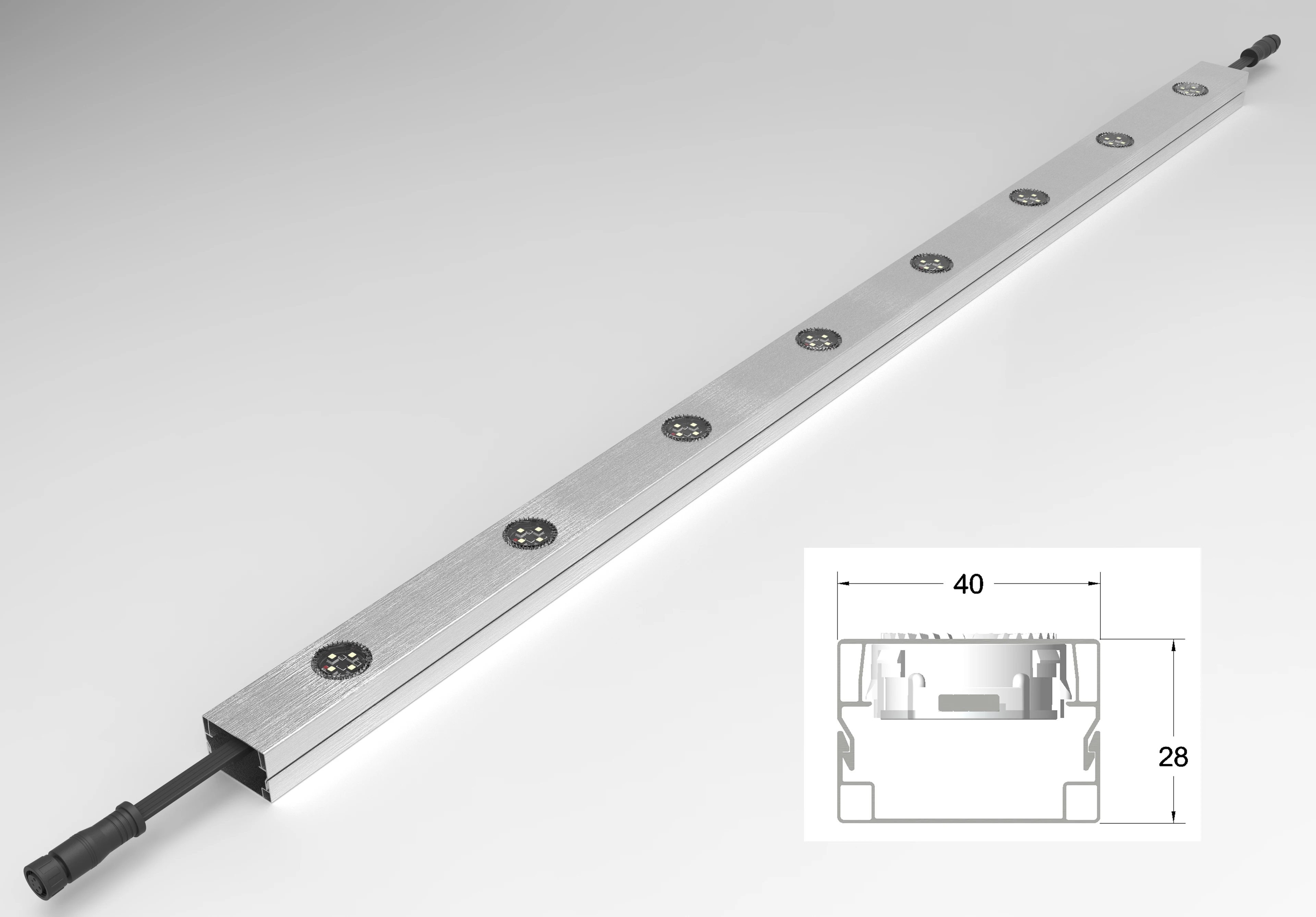 Weather Resistance Waterproof 3535 Aluminum Profile Dc24V Led Pixel Point Light For Landscape