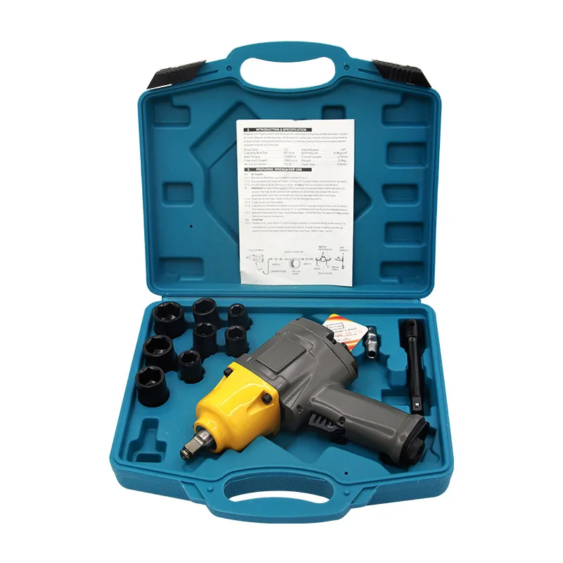 Air Tools Pneumatic Wrench Tool Single Hammer Mini Air Impact Wrench 1/2 Square Head Air Wrench