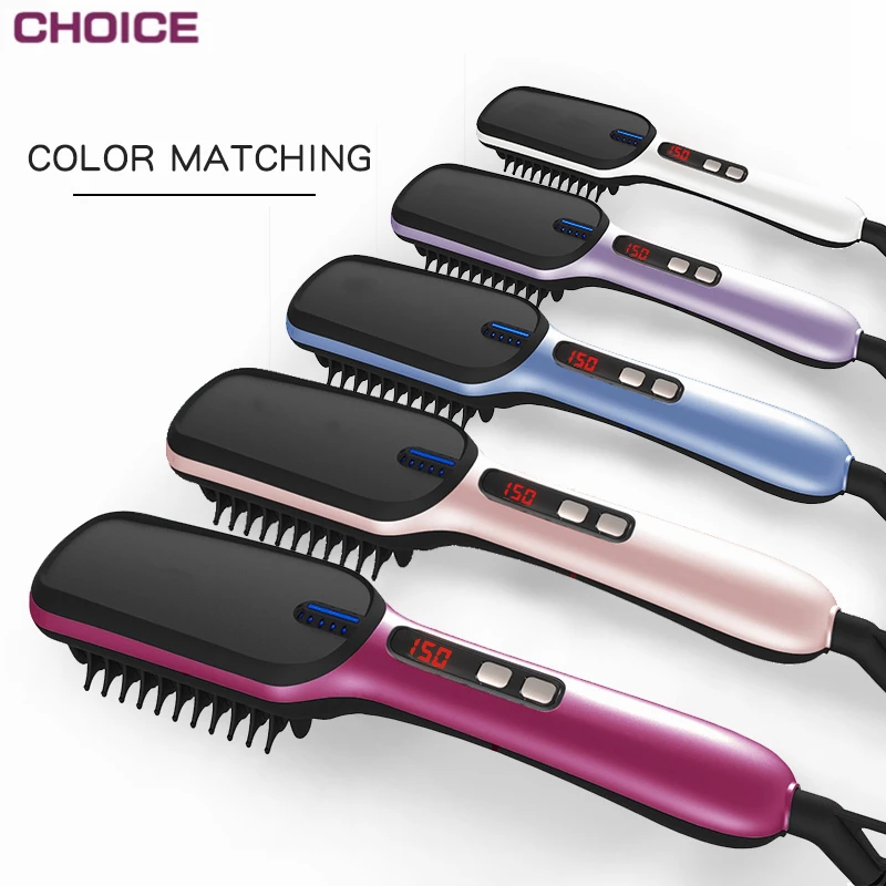 High Quality Professional Hair Massager Brush Mini Fast Ionic Ceramic Electric Hair Straightener Brush