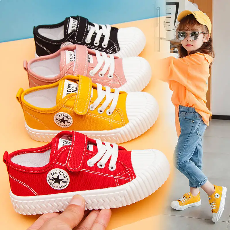 2022 New Boys And Girls Canvas Shoes Baby Middle Big Children Casual Cute Fashion Canvas Shoes
