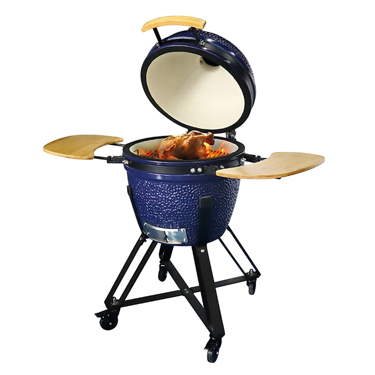 Big Size Classic Ceramic Smoker Outdoor Kitchen Barbecue Grill Outdoor Vertical Charcoal Ceramic Egg Grills