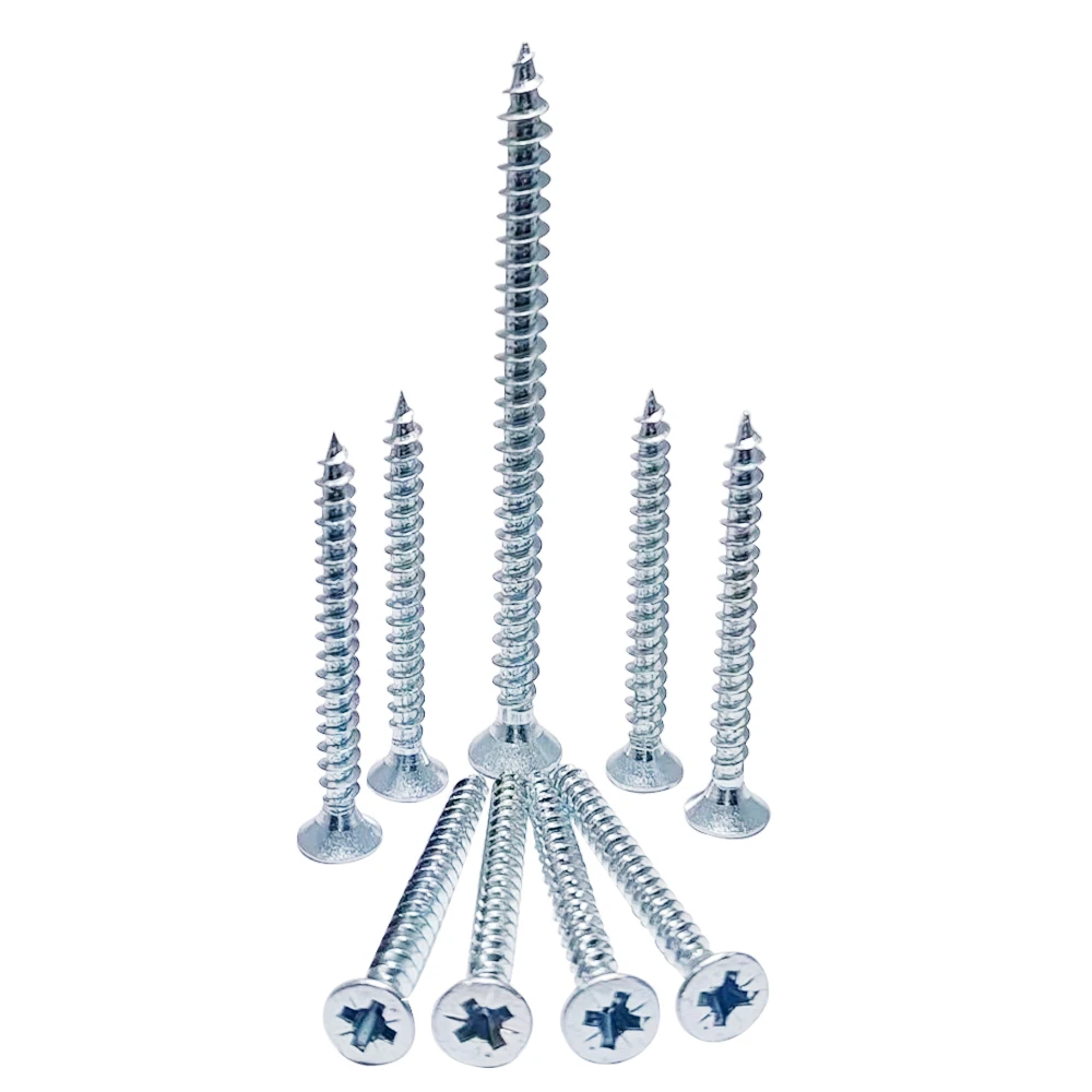 C1022A Yellow Self Tapping Screws Fastener Galvanized Coating Double Head Chipboard Screw Zinc Plated