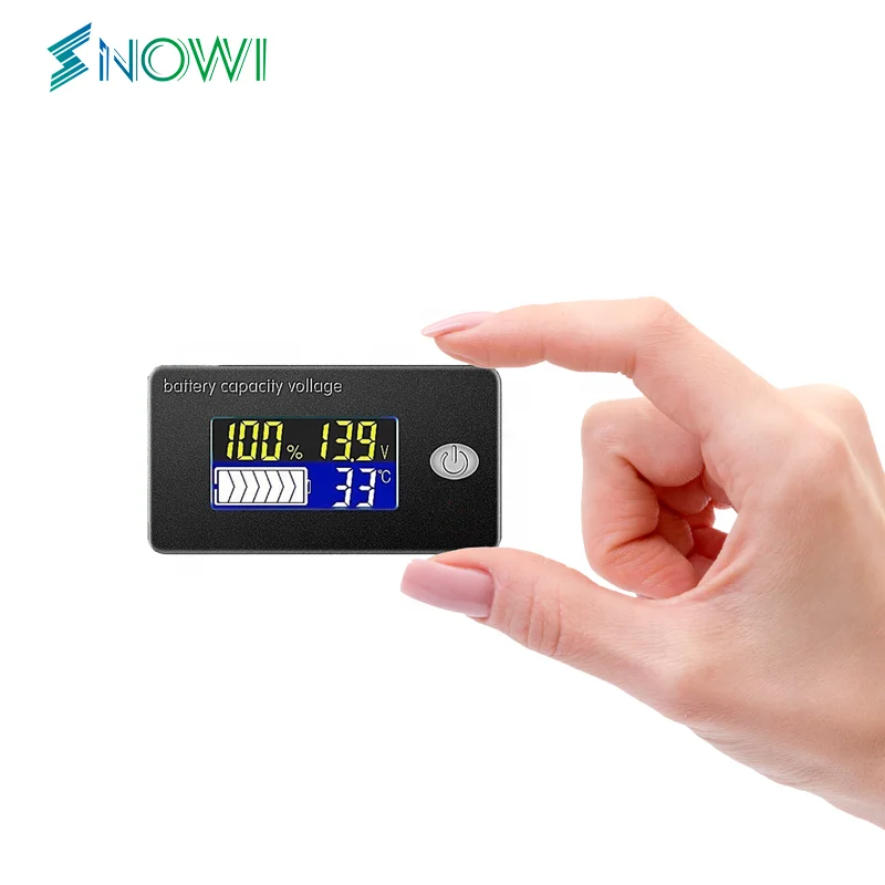 Li-ion Lifepo4 Lead acid Battery Capacity Indicator 12V 24V 36V 48V 60V 72 Display LCD Voltmeter Temperature Meter Tester JS-C35