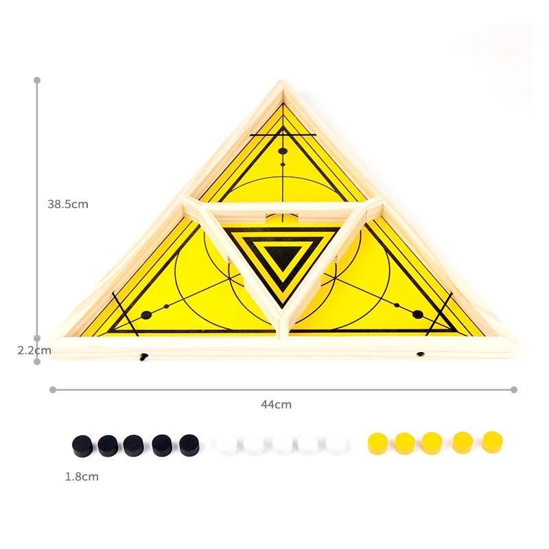 Wooden 3 player Sling Puck Game Factory party board game for kids Fast Table Desktop Battle Game