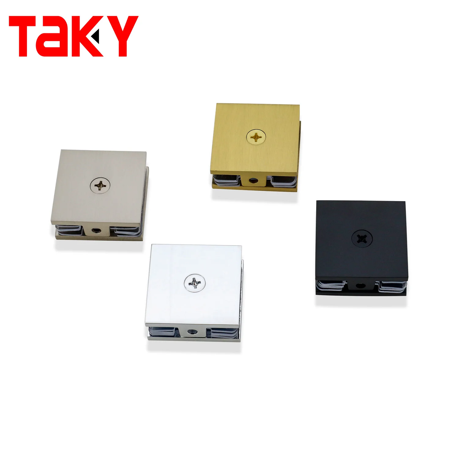 Stainless steel glass door round gold glass clamp bracket holder for shower