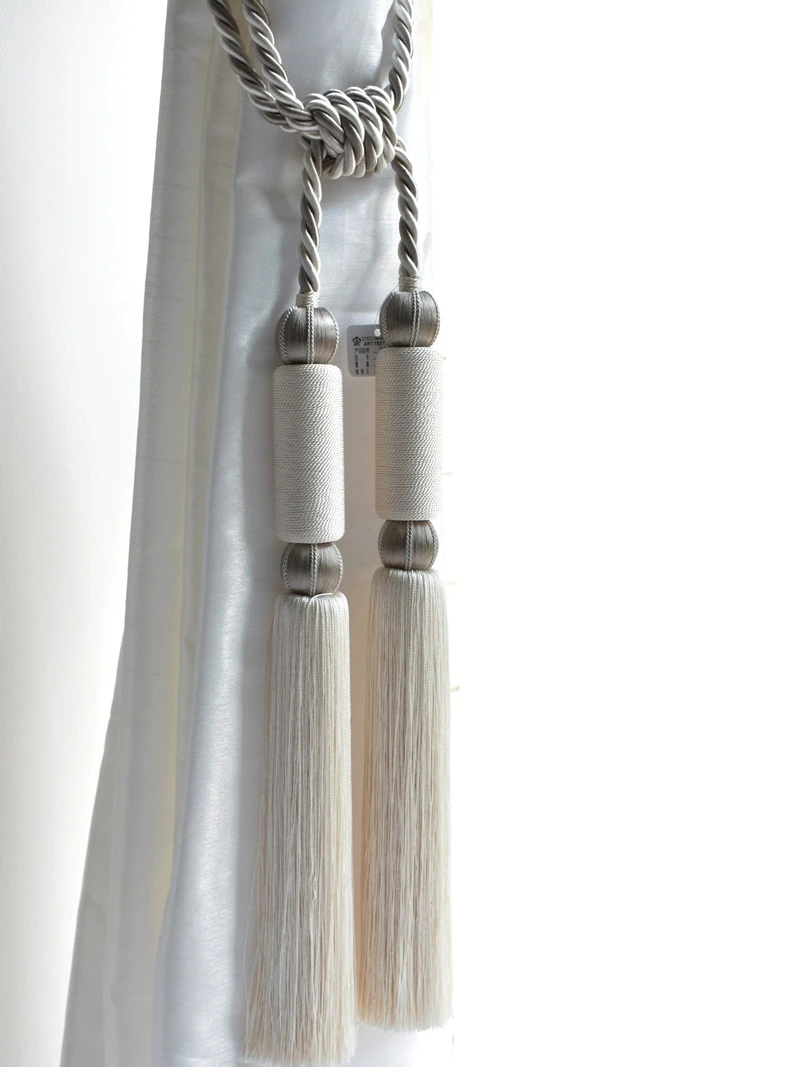 Ink painting curtain accessories tassels trimmings Chinese style tassel curtain country club cream tassel beaded curtain string