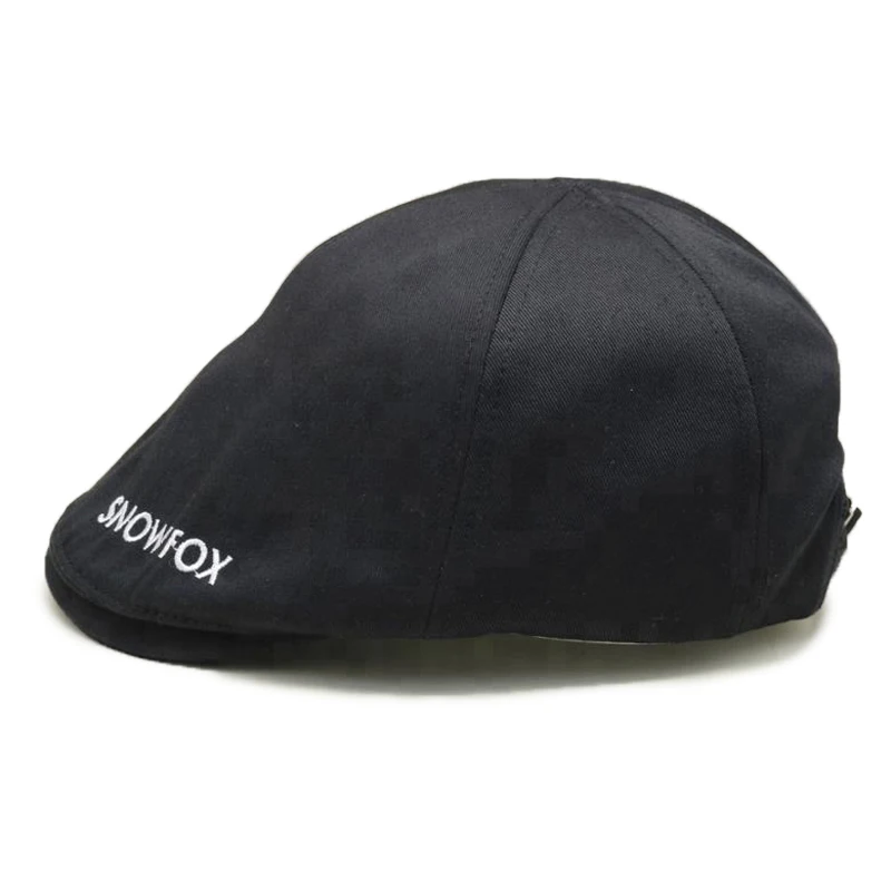 Custom Cotton Embroidery Logo Mens Outdoor Ivy Cap Adjustable Beret Cap Hat