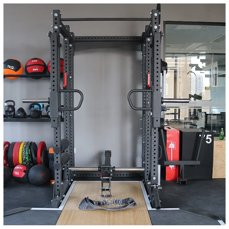 Lead man Multi Functional Household Smith Machine Frame Fitness Squat Frame Barbell  heavy duty power rack