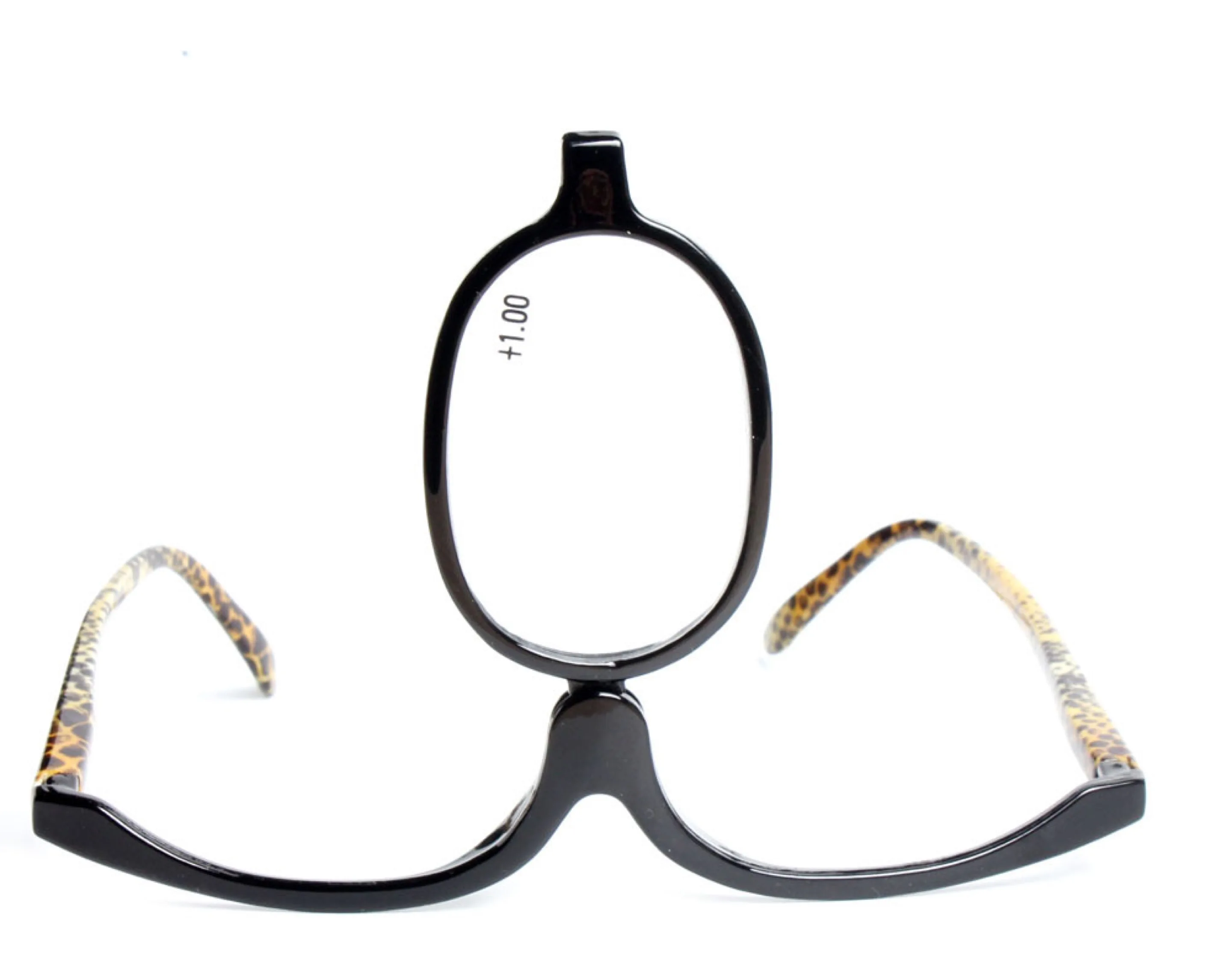 .Making-up presbyopic glasses one lens rotating reading glasses for women
