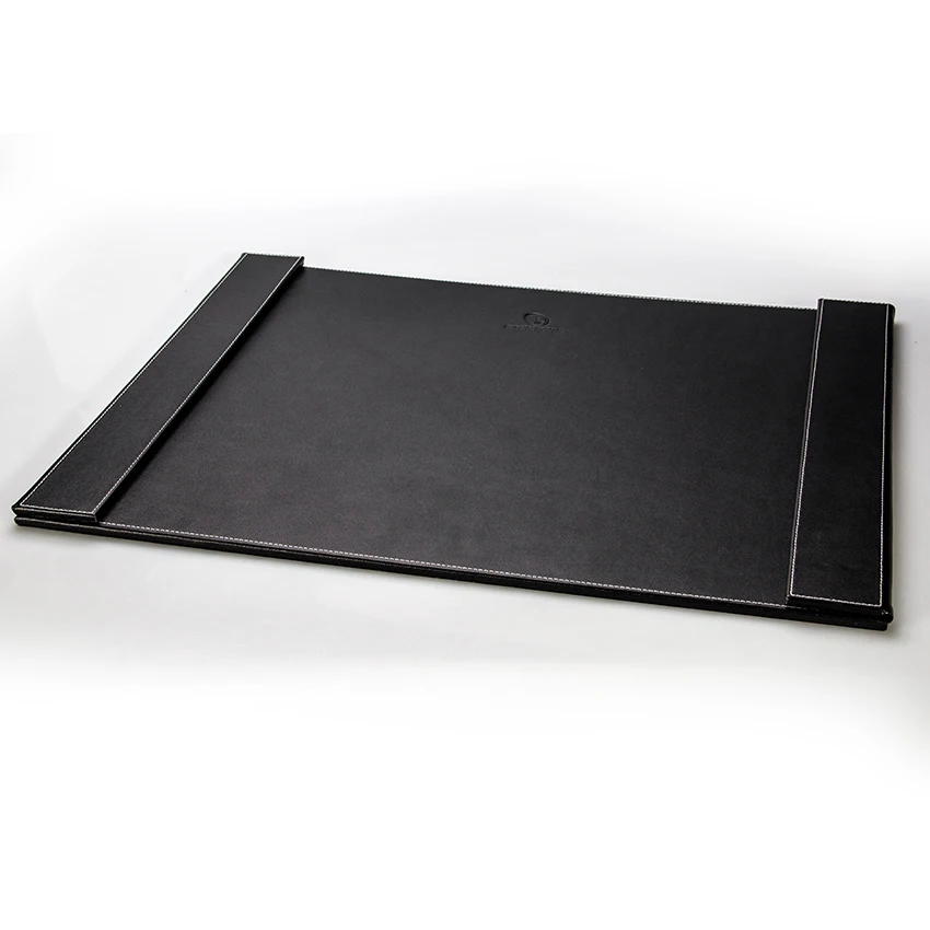Wholesale Custom Leather Table Mat Black Imitation Desk Large Conference Game Mouse Pad coaster Placemat
