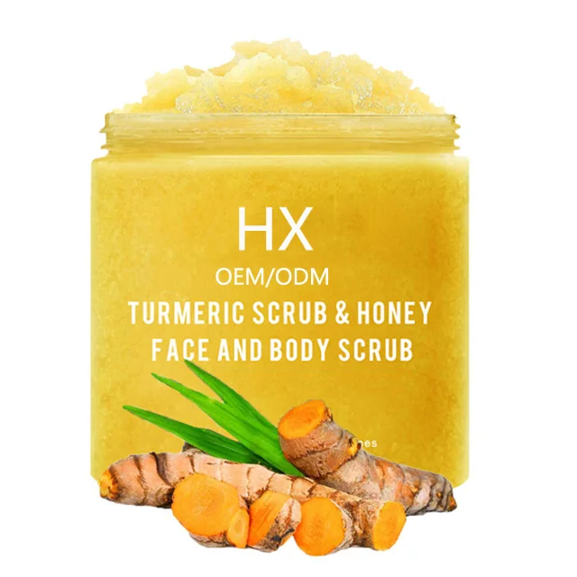 Body Scrubs Face Foot Facial Salt Exfoliating Whitening Skin Private Label Wholesale Tumeric Scrub