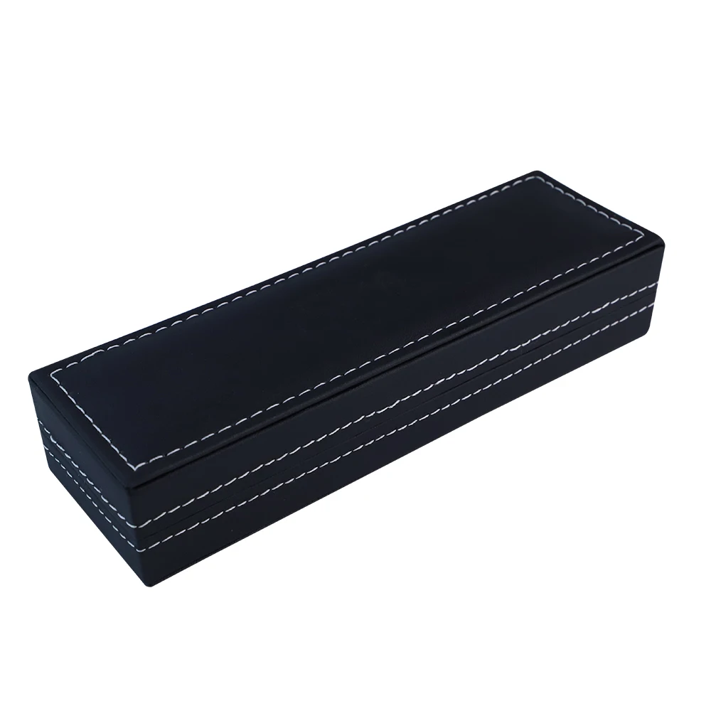 Fancy Thick PU Leather Pen Box Luxury Packing Case with Debossed LOGO for Metal Gift Pen Set