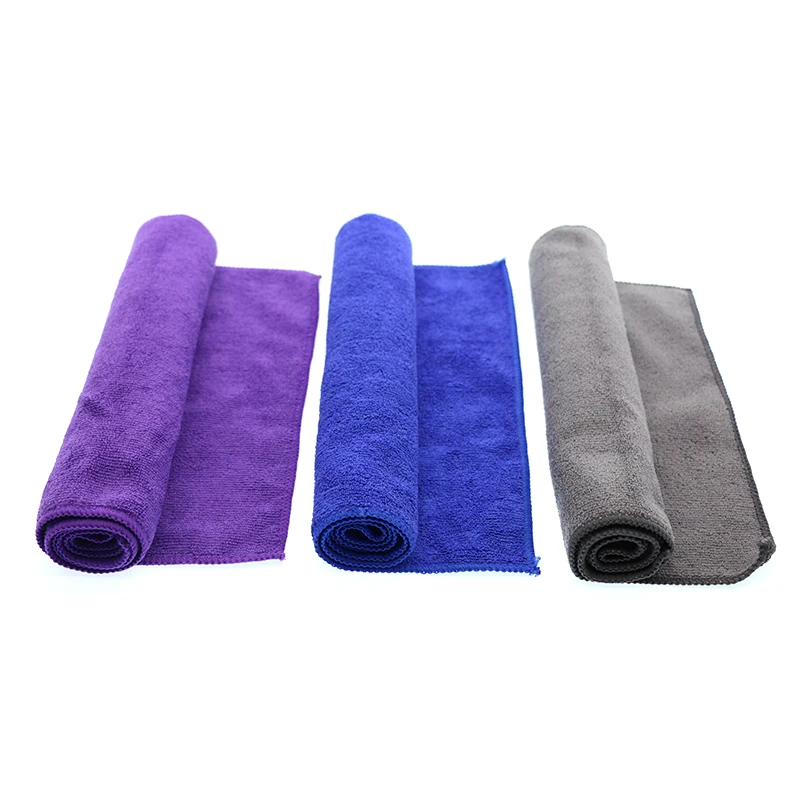 420gsm 40x60cm Sanded fabric car wash microfiber towels strong water absorption blue/purple/grey car cleaning cloth