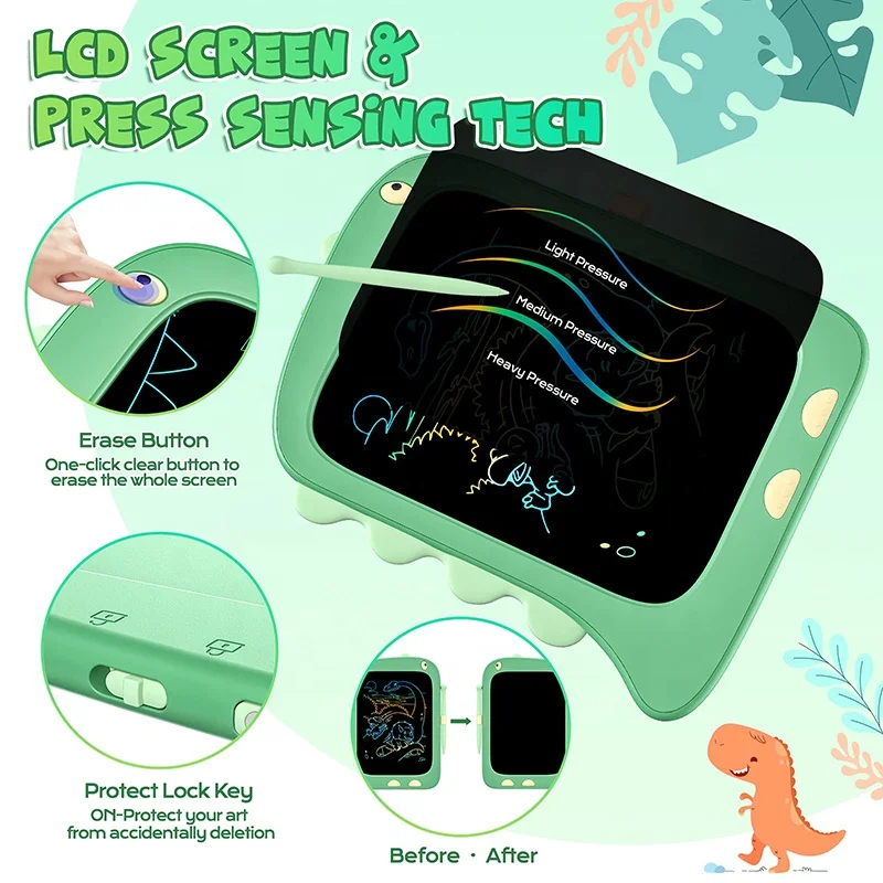 Children Kids Gift School Supplies Stationery Set Drawing Tablet Board Lcd Writing Tablet Pony For Kids