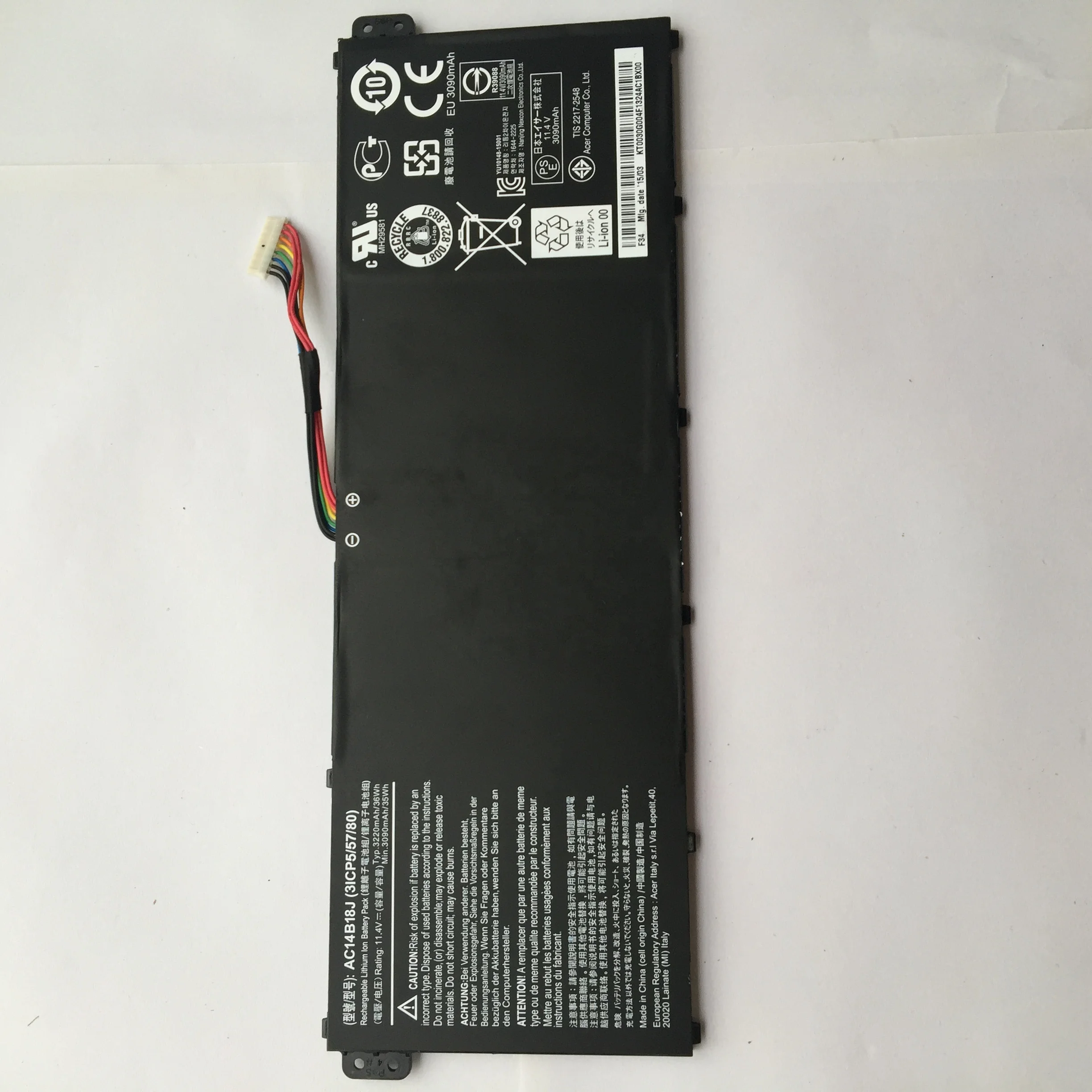  Ноутбук батарея ноутбука литий-ионная аккумуляторная AC14B18J 11 4 V 3200mAh для ACER Aspire V3-111 111P V5-122 122P V5-132 V3-371-55DT