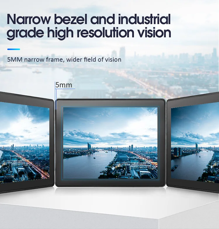 15.6 inch capacitive touch waterproof pc industrial touch screen 6 com hd port metal case fanless industrial pc