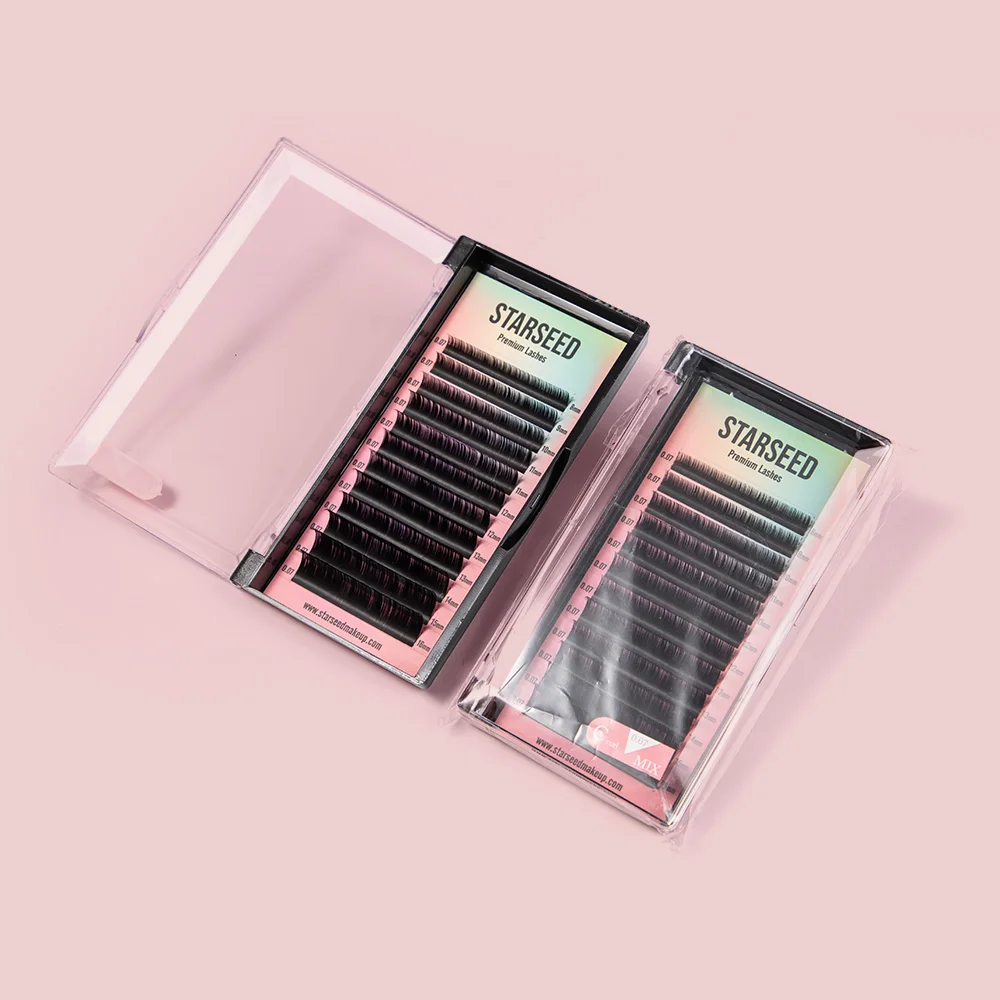 Factory direct sale lashes Extension grafting eyelashes Individual Eyelash Extension 3d mink lashes extension tray